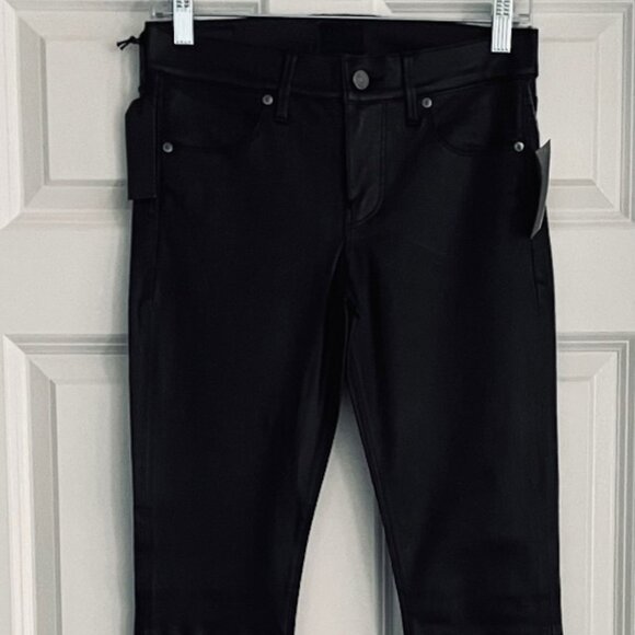 RTA "NOIR"  LAMB LEATHER MID-RISE PANTS - SIZE 25- TAGS ON NEW - Picture 5 of 10